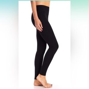 Teez-Her Tummy Control High Waist Pull-On Cotton Spandex Black Legging Sz Medium
